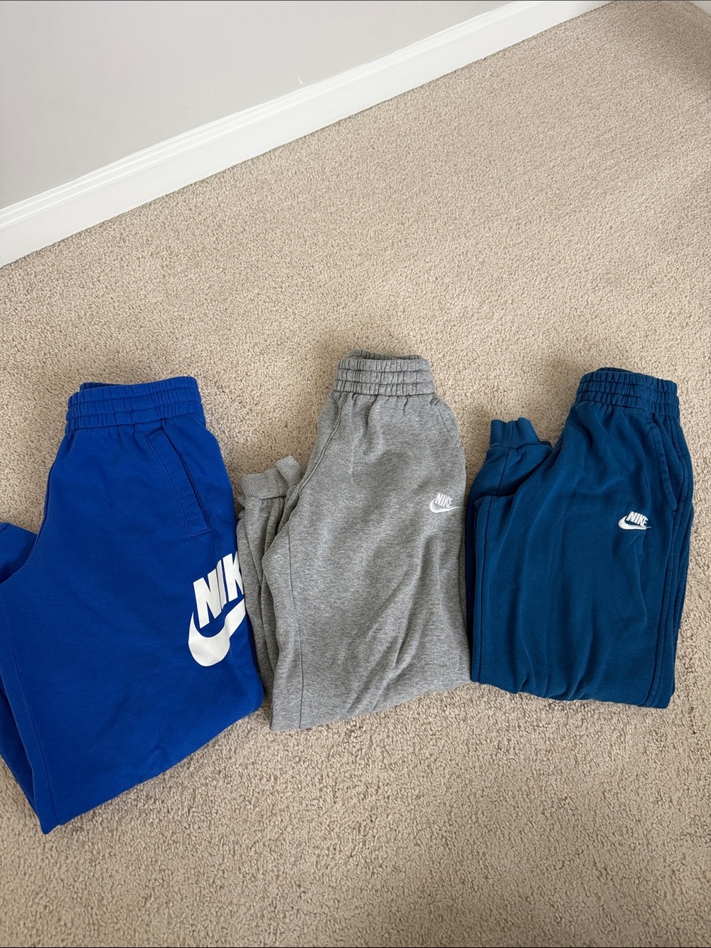 Nike Kids' Casual Sweatpants - Blue, Gray, Teal